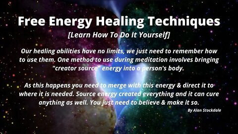 Free Energy Healing Techniques [Learn How To Do It]