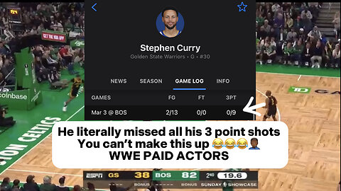 Rigged Stephen Curry three points props vs Boston Celtics | He’s nothing without Vegas magnets lol