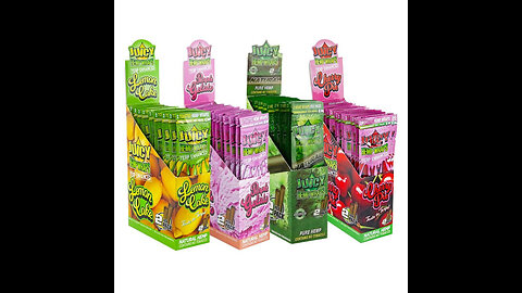 Juicy Natural Pure Hemp Wraps (25 PacksFull Box) (Strawberry Filed)