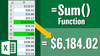 How to Use the SUM Function to Add in Excel Easy...Things to look out for