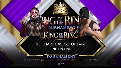 WWE 2k24 Jeff Hardy vs Son of Havoc