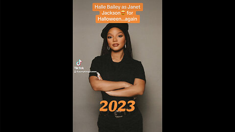 Halle Bailey as Janet Jackson😍 for Halloween…again