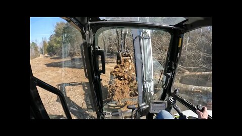 6,000+lb tree and stump with a mini excavator