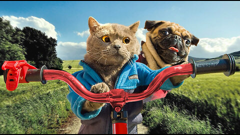 Cat and Dog take a road trip 🫠.Must watch‼️‼️