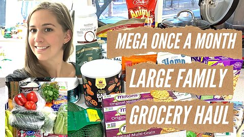 Super Mega Large Family of 6 Grocery Haul Once-A-Month November Holiday Groceries 23 Weeks Pregnant