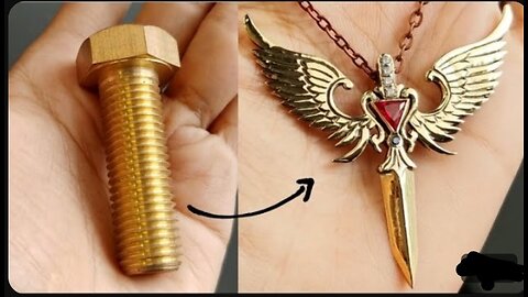 i turn a bolt into pendant - unique handmade jewelry ideas.mp4