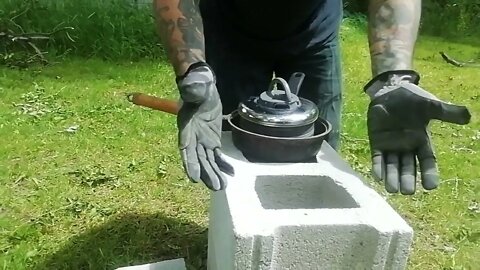 Our Rocket Stove - bring on the pots #shortvideo #rocketstove #fun #communitygarden #pots #fire #now