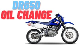 How to change the oil on a Suzuki DR650