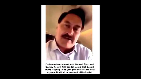 Mike Lindell releases a video on his way to meet general Flynn and Sidney Powell