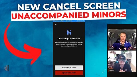 NEW Unaccompanied Minor Cancellation Screen For Uber Drivers