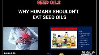 SEED OILS | Why humans shouldn't eat seed oils !!!