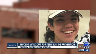 Cherry Creek HS students walk out for teen suicide prevention