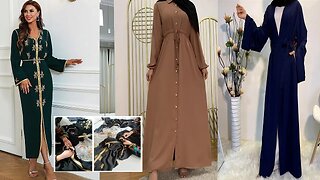 Ethnic Clothing Open Abaya Muslim women Fashion dress عباية نسائية 📦✈️free Shipping worldwide♡Dmpi27