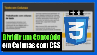 COMO COLOCAR TEXTO EM COLUNAS USANDO APENAS HTML E CSS