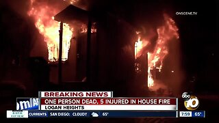 One dead, five injured in Logan Heights house fire