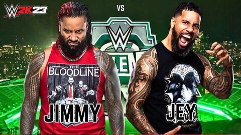 WWE 2K23 - Jey Uso vs Jimmy Uso - BLOODLINE - Full Match