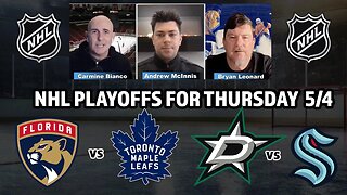 NHL Playoff Predictions & Picks Today | Maple Leafs vs Panthers | Stars vs Kraken | Puck Time May 4