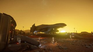 Star Citizen Landing at Lorville unloading of cargo from Bezdek station M2 Hercules