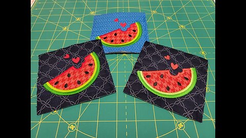 Video #2, Watermelon Blocks, Color Sort, Single & Multi-needle, Kimberbell's Red, White & Bloom