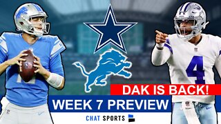 Cowboys vs. Lions Preview And Dallas Cowboys Injury Report Led By Dak Presoctt