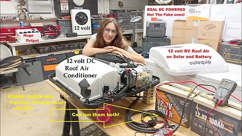 12 volt DC Air Conditioners dual POWER QUEEN Mini battery design & solar off grid on pick up truck