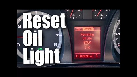 How to reset the oil change light in a GMC Terrain or Chevrolet Equinox