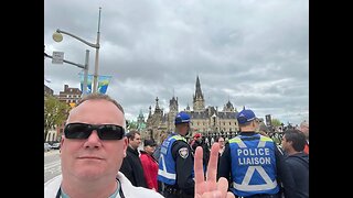 Parliament hill Tuesday Sept. 19th 2023 heavy police presence here today. Canadian Free Living live!