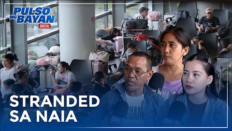 Ilan sa mga pasahero sa NAIA Terminal 3, stranded pa rin dulot pa rin sa bagyong Carina