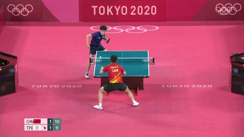 Fan Zhendong vs Lin Yun Ju SF Tokyo 2020 Olympic Highlights 7