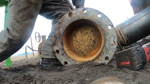 Welding up pump manifolds.