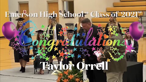 🎉Congratulations “Taylor Orrell” EHS Class of 2021 Graduation