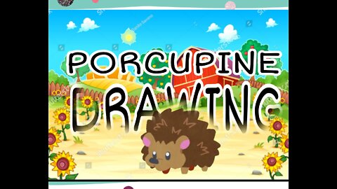 Porcupine Drawing|free drawing with mobile phone |#kidsplay