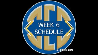 SEC Football Schedule (Week 6)