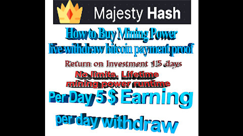 #How To Withdraw bitcoin in majestyhash. #Live withdraw bitcoin payment proof #