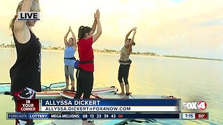 Stand up paddle board yoga in Matlacha - 7am live report