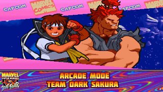 Marvel Super Heroes VS. Street Fighter: Arcade Mode - Team Dark Sakura