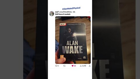 Alan Wake II Physical! #alanwake2 #thqnordic #physicalmedia #AlanWake2Physical