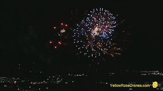 Fiesta Texas Fireworks July 2021 With Actual Audio - A Drone View