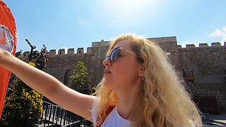 Inside a castle in the Turkish desert in Kayseri