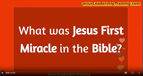 What Was Jesus First Miracle in the Bible?