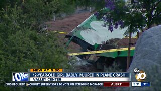 12-year-old girl badly injured in small plane crash