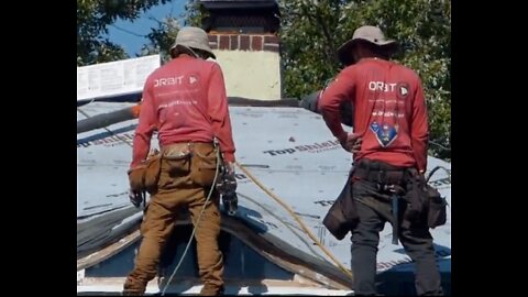 Roofers can't figure out How to shingle an Eyebrow roof