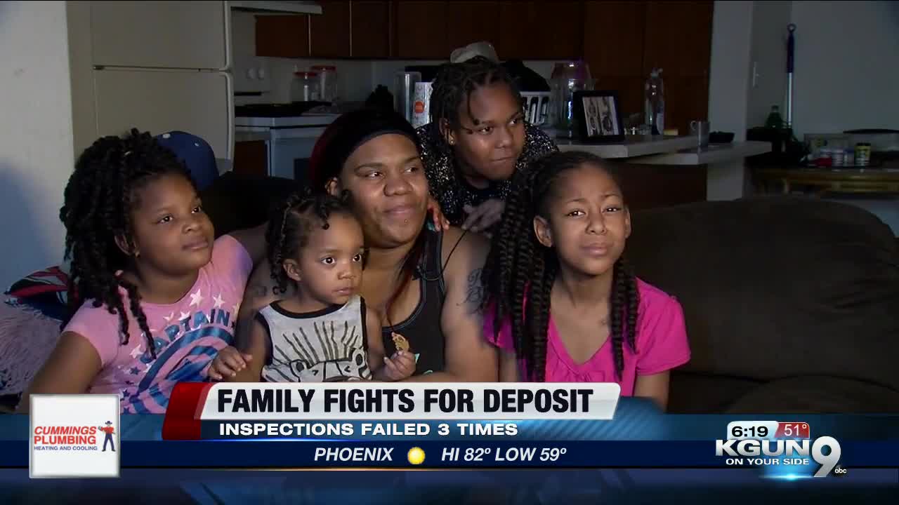 Desperate family fights to get deposit back