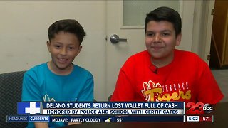 Delano students return lost wallet full of cash