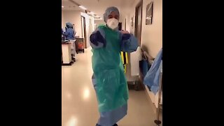 Nurses working in ICU unit lift spirits with dance video
