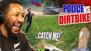 POLICE VS DIRT BIKER | UNDERCOVER COP CHASES DIRT BIKER ON FOOT! | REACTION!