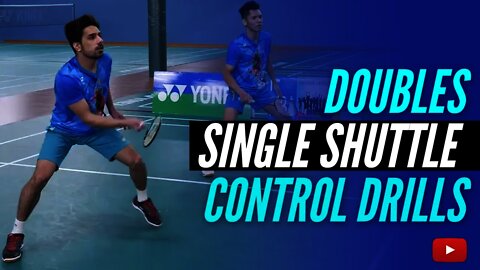 Doubles Single Shuttle Control Drills - Become a Better Badminton Player featuring Abhishek Ahlawat
