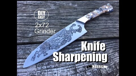 DIY Easy 2x72 grinder Knife Sharpening by BergKnifemaking