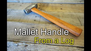 Mallet handle from a mesquite log