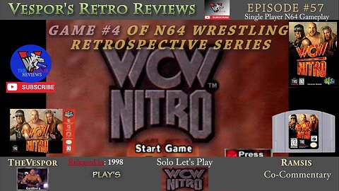 Solo Retro Let's Play | WCW Nitro | (N64)| N64 Wrestling Retrospective #4 | 🤼🎮